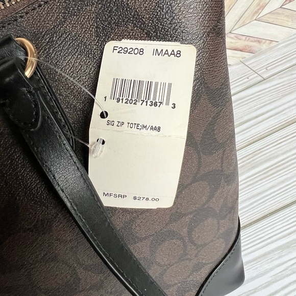 NWT!! Coach Purse Black and Brown - Picture 7 of 12